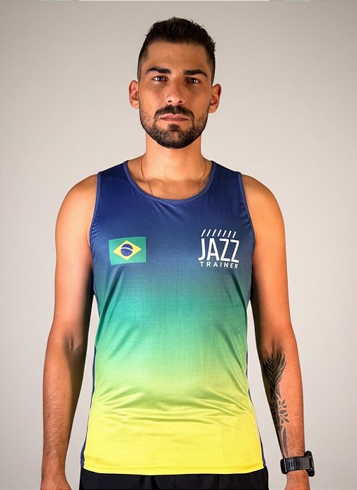 Regata Masculina Brasil Jazz Azul