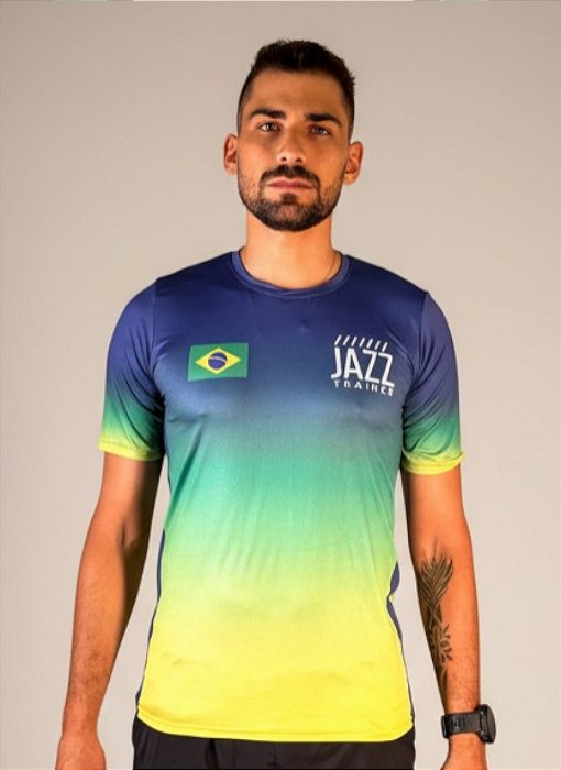 Camiseta Masculina Brasil Jazz Azul
