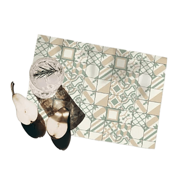 kit 08 un Jogo Americano Abstrato Azulejo