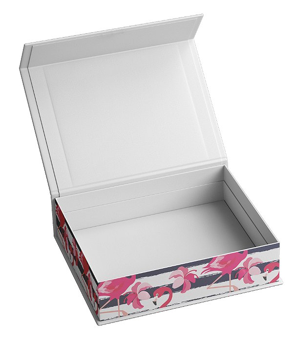 Caixa Cartonada Fechamento com Imã Flamingo
