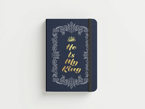 Caderno tipo Moleskine - king (Azul)