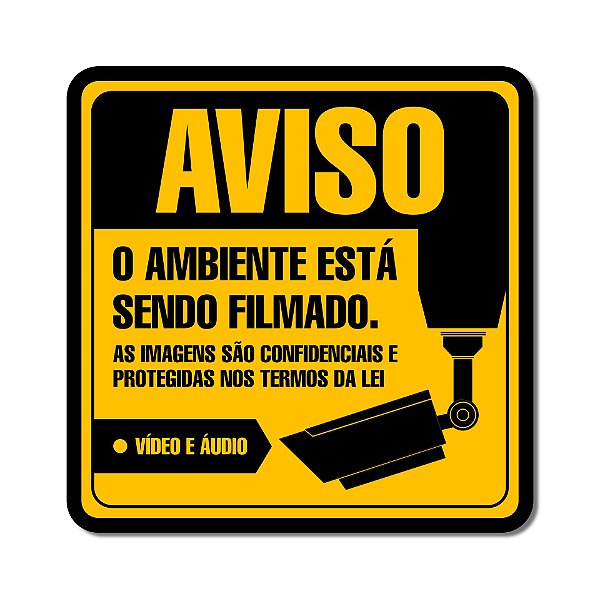 Placa de Sinalização - Ambiente Filmado