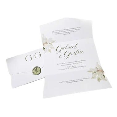 Convite de Casamento - Dobrável (Personalizado)