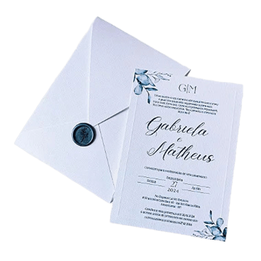 Convite de Casamento - Menta (Personalizado)