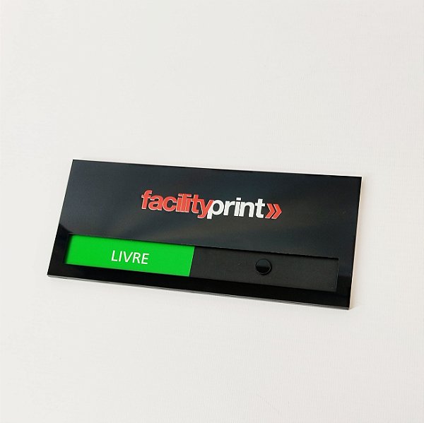 Placa de Sinalização Personalizada Livre/Ocupado