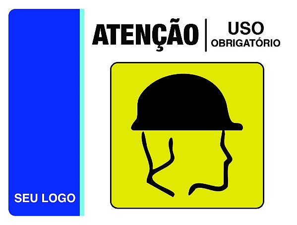 PLACA EPI CAPACETE - EPI 01 - PERSONALIZADA