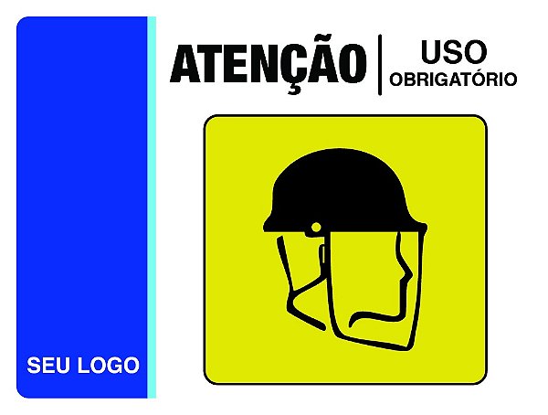 PLACA CAPACETE E  VISEIRA - EPI 01B - PERSONALIZADA