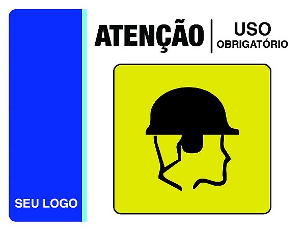 PLACA CAPACETE - EPI 01C - PERSONALIZADA