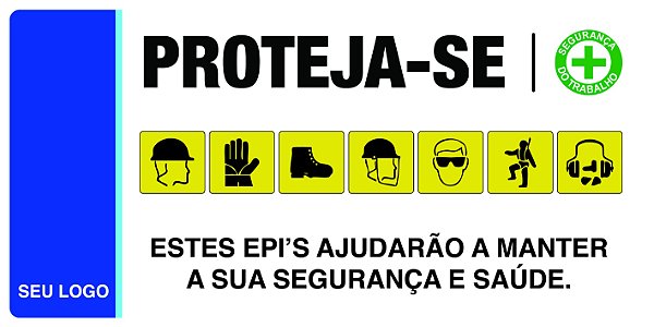 PLACA TODOS EPI'S - EPI 14 - PERSONALIZADA