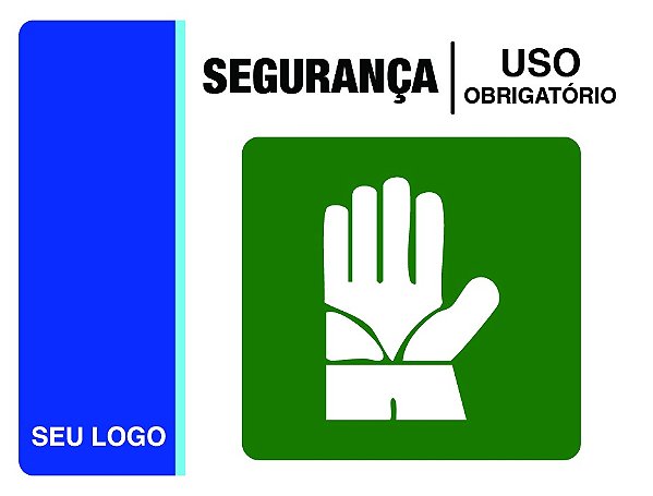 PLACA LUVA DE COURO - SEG 02 - PERSONALIZADA
