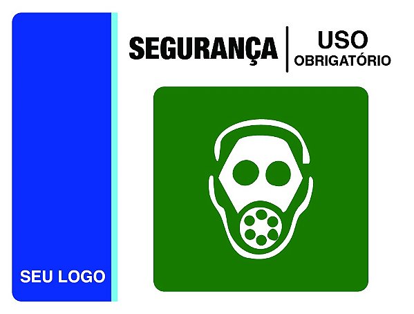 PLACA MÁSCARA GÁS - SEG 10 - PERSONALIZADA
