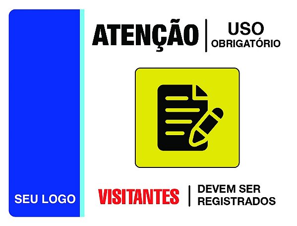 PLACA REGISTRO DE VISITANTES - PAT 14 - PERSONALIZADA