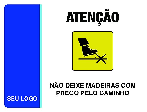 PLACA MADEIRAS COM PREGOS - PAT 22 - PERSONALIZADA