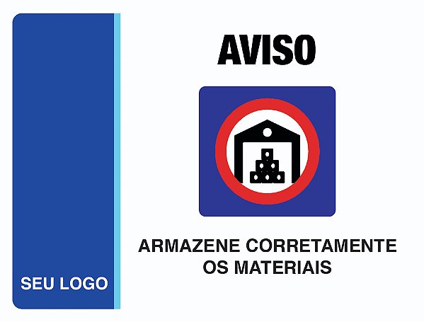 PLACA ARMAZENAMENTO - PAV 14 - PERSONALIZADA