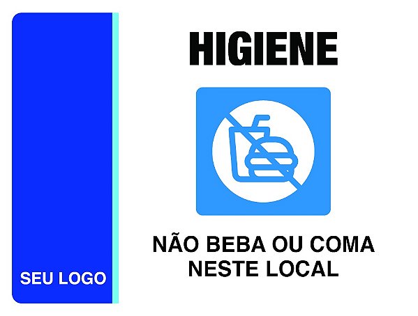 PLACA NÃO BEBA OU COMA - PHI 09 - PERSONALIZADA