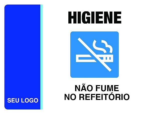 PLACA NÃO FUME - PHI 10 - PERSONALIZADA