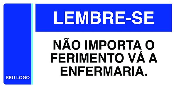 PLACA VÁ A ENFERMARIA - PLB 09 - PERSONALIZADA
