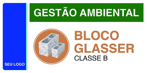 PLACA BLOCO GLASSER - PCS 10 - PERSONALIZADA
