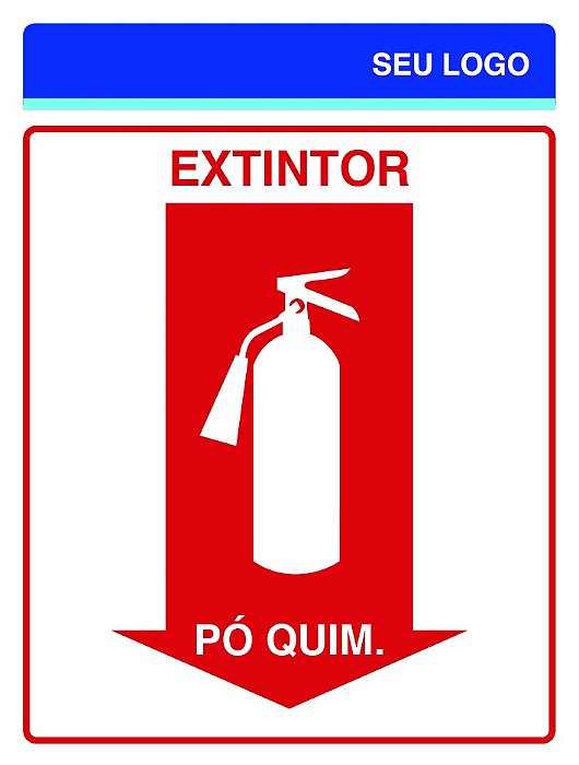 PLACA EXTINTOR PÓ QUIM. - PCI 02 - PERSONALIZADA
