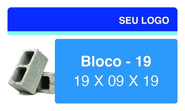 PLACA BLOCO 19 X 09 X 19 - PIB 02 - PERSONALIZADA