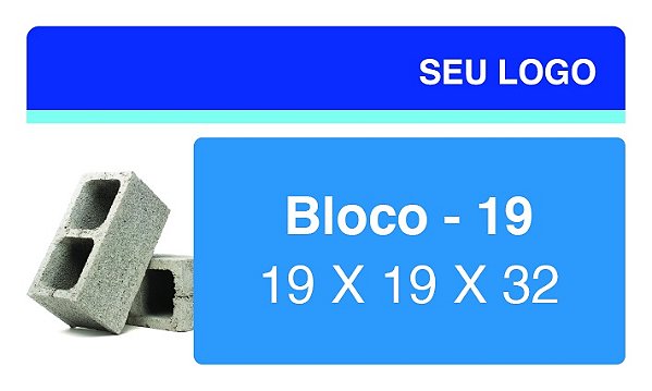 PLACA BLOCO 19 X 19 X 19 - PIB 04 - PERSONALIZADA