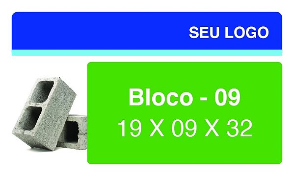 PLACA BLOCO 19 X 09 X 32 - PIB 06 - PERSONALIZADA