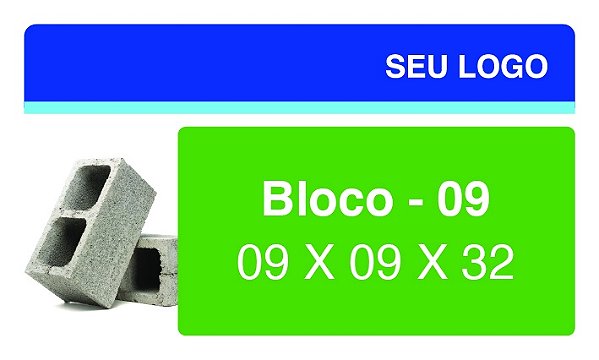 PLACA BLOCO 09 X 09 X 32 - PIB 08 - PERSONALIZADA