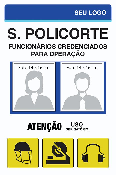 PLACA S.POLICORTE - ADVE 01 - PERSONALIZADA
