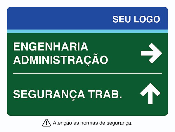 PLACA DIRECIONAL - PLD 02 - PERSONALIZADA