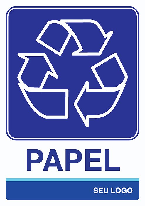 ADESIVO COLETA PAPEL - PCS 14 - PERSONALIZADO