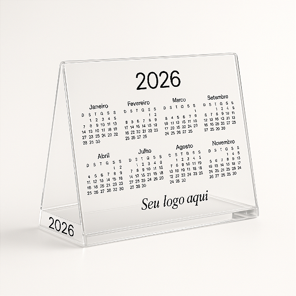 Calendário de Mesa de Agrílico
