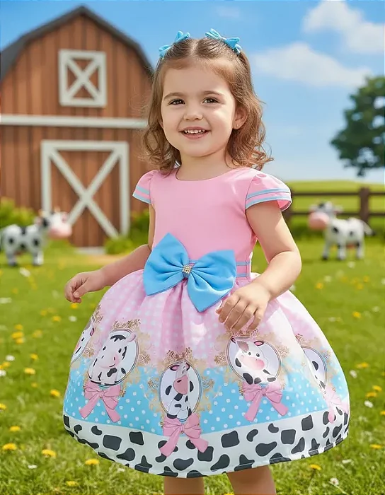 fazendinha luxo vestido infantil tema fazendinha