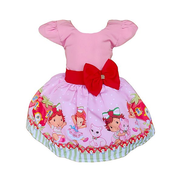 Vestido Temático Luxo Moranguinho Baby