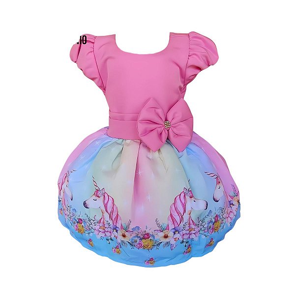 Vestido Temático Luxo Unicórnio