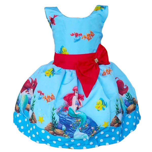 Vestido Temático Super Luxo Ariel
