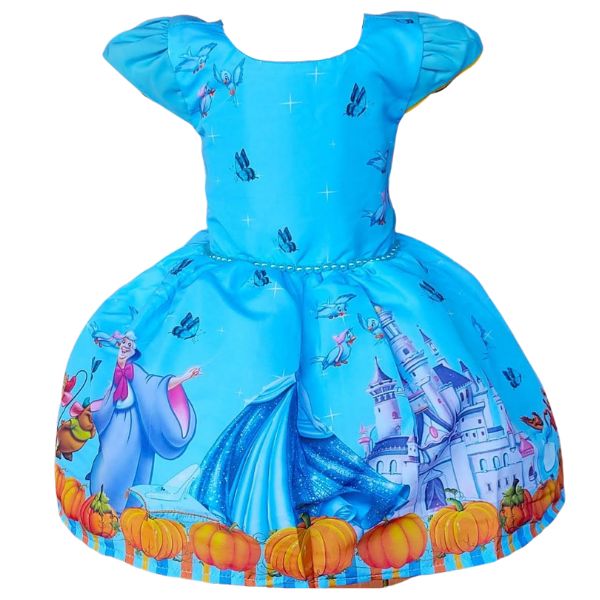 Vestido Temático Super Luxo Cinderela