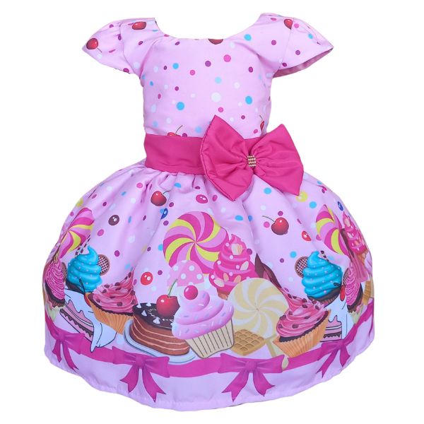 Vestido Temático Super Luxo Doces