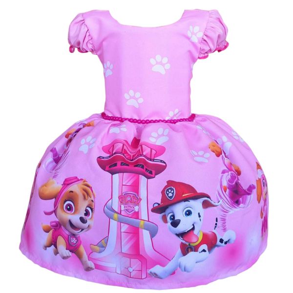 Vestido Temático Super Luxo Patrulha Canina Everest