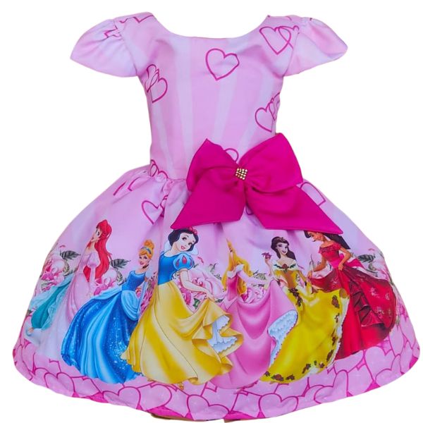 Vestido Temático Super Luxo Princesas