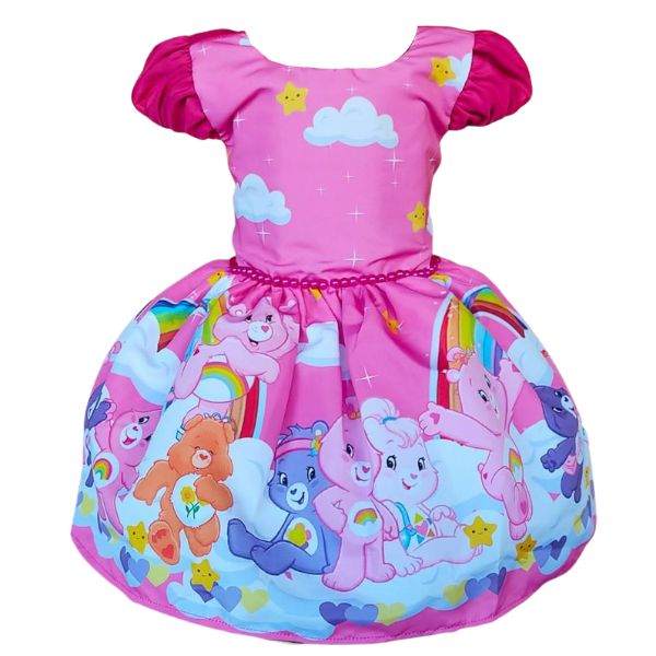 Vestido Temático Super Luxo Ursinhos Carinhosos