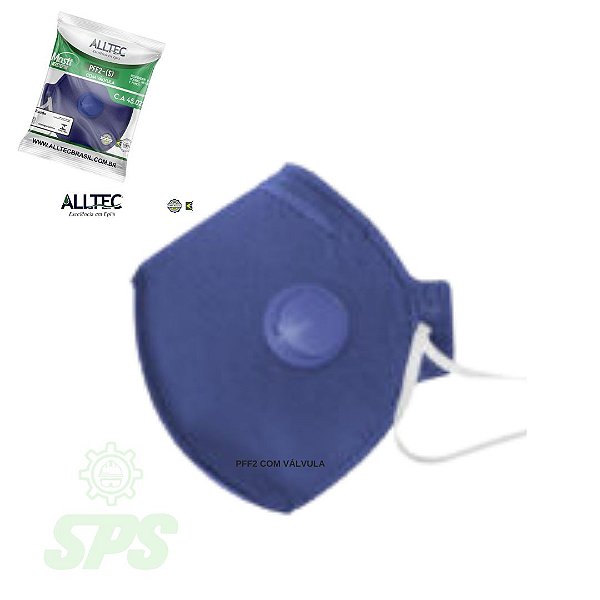 RESPIRADOR DESCARTAVEL ALLTEC PFF2 C/ VALVULA