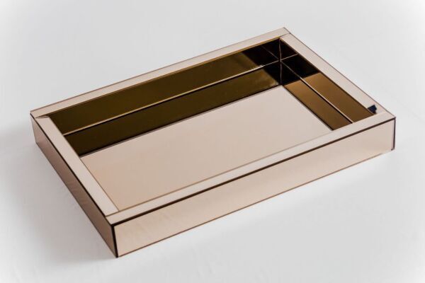 Bandeja Revestida de Espelho BRONZE