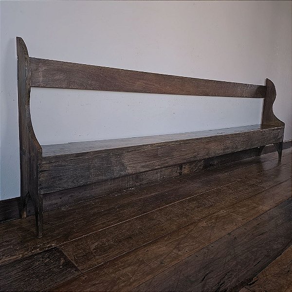 Banco de Fazenda com Encosto Trabalhado Séc. XX, MG - 3,26m