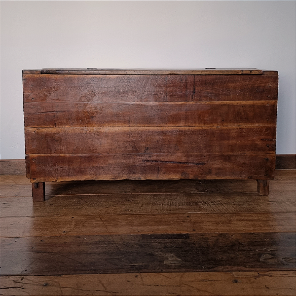 Baú Tulha de Fazenda, Madeira Rústica, Séc. XX, MG - 165x56cm (L x P)