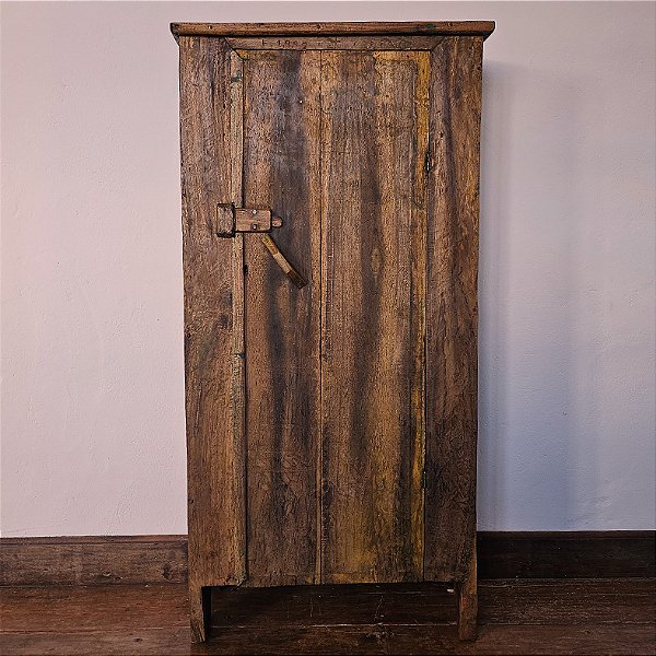 Armário Rústico com 1 Porta Inteiriça, Início Séc. XX - 146x74x30cm