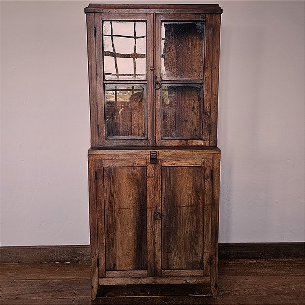 Armário com Portas de Vidro, Década de 1940 - 189x83x45cm