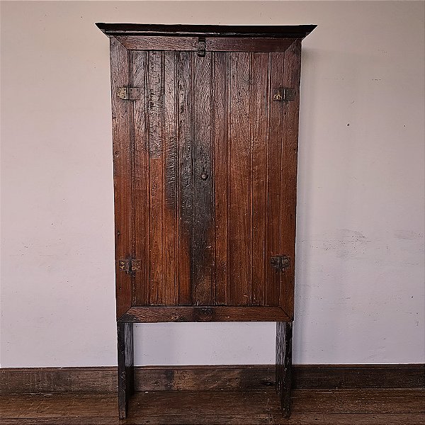 Armário Rural com 2 Portas e Pés em Banco, Séc. XIX - 184x95x33cm