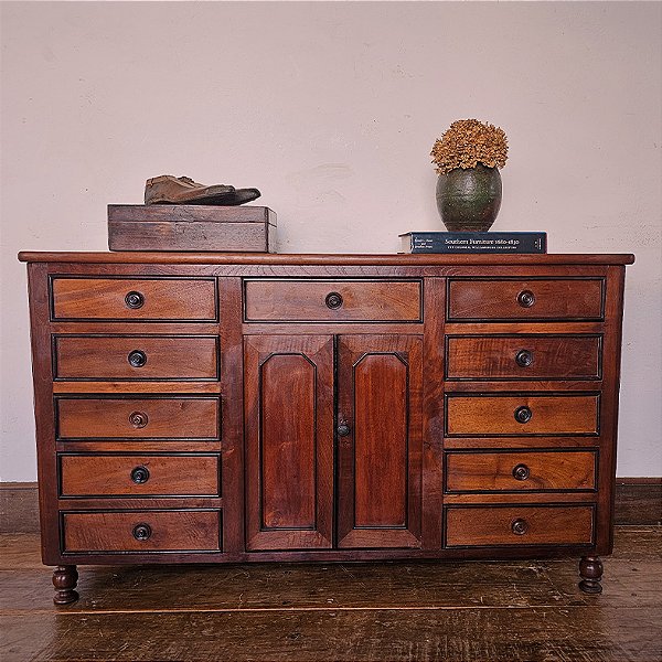 Balcão Buffet em Madeira Maciça com Gavetas - 125x40cm (L x P)