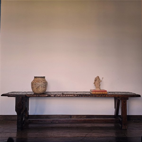 Bancada de Carpinteiro Rústica, MG, Séc. XX - 291x60cm (L x P)