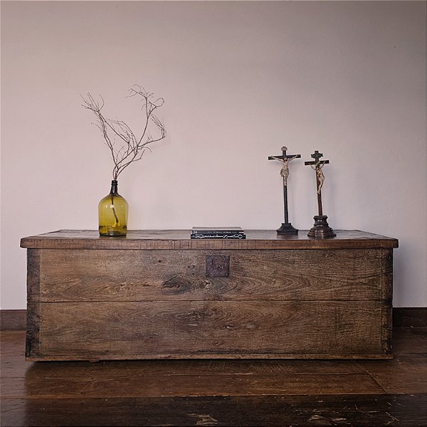 Bau Arca Rústica de Grãos, Início do Séc. XX - 201x61cm (L x P)